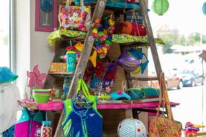 Colorful Products at The Attic Resale Shop